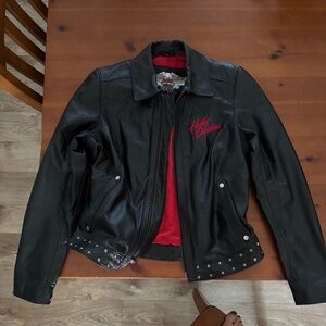 Small women’s Harley Davidson retro leather jacket